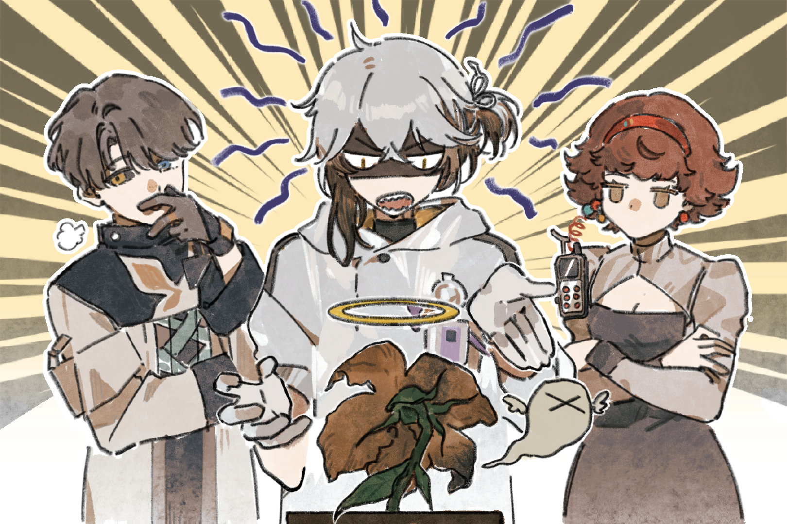 X, Medicine Pocket & Mesmer Jr.